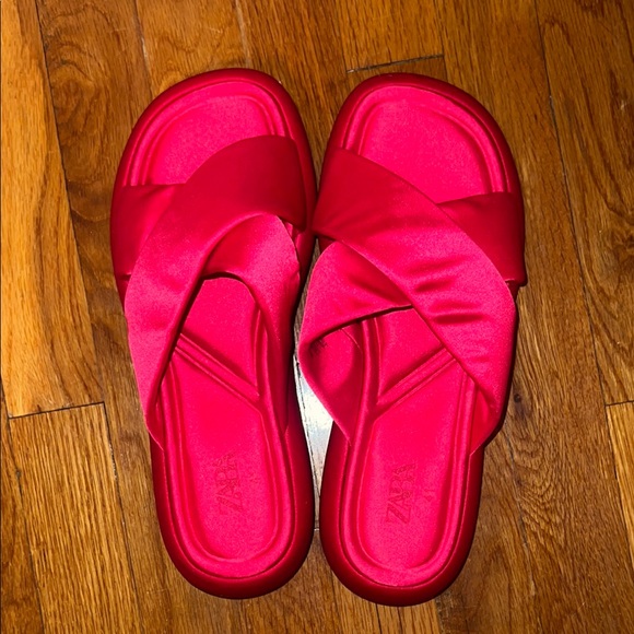 Zara Women's Fuchsia Pink Sandals - Picture 1 of 5